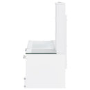 Flora 2-drawer Vanity Set with LED Mirror High Gloss