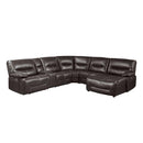 9579BRW6LRRCPW - (6)6-Piece Power Reclining Sectional with Right Chaise
