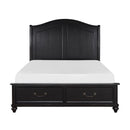 Herman (3) California King Platform Bed with Footboard Storage