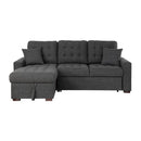 9916DG2LCRL - (2)2-Piece Sectional with Pull-out Bed and Left Chaise with Hidden Storage