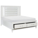 Tamsin (3) Queen Platform Bed with LED Lighting and Footboard Storage