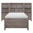 Woodrow 4pc Set Twin Wall Bed with Toy Boxes (TB+2PNS+TFT)