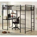 Sherman Silver/Gun Metal Full & Queen Bed w/ Workstation