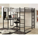 Sherman Silver/Gun Metal Full & Queen Bed w/ Workstation