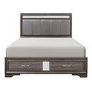 Luster (3) Eastern King Platform Bed with Footboard Storage