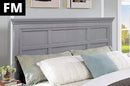CASTILE Cal.King, E.King, Full, Queen, & Twin Bed, White, Pink, & Grey