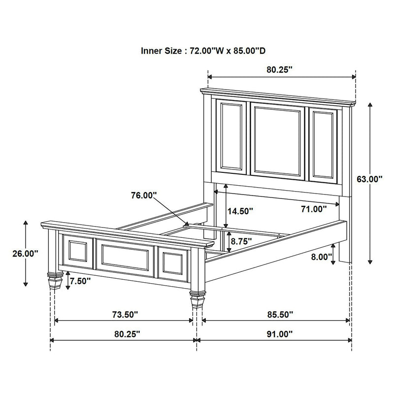 Sandy Beach 5 Pc Bedroom Set