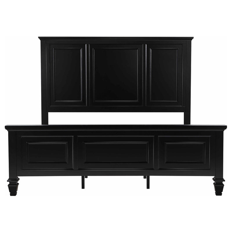 Sandy Beach 63-inch Wood Panel Bed Black