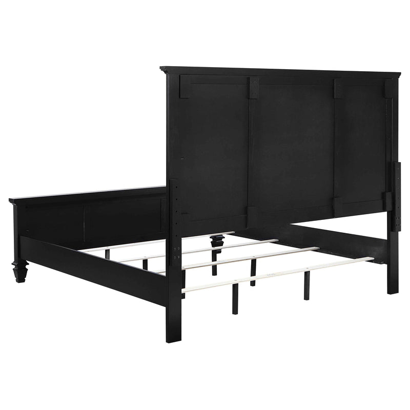 Sandy Beach 63-inch Wood Panel Bed Black