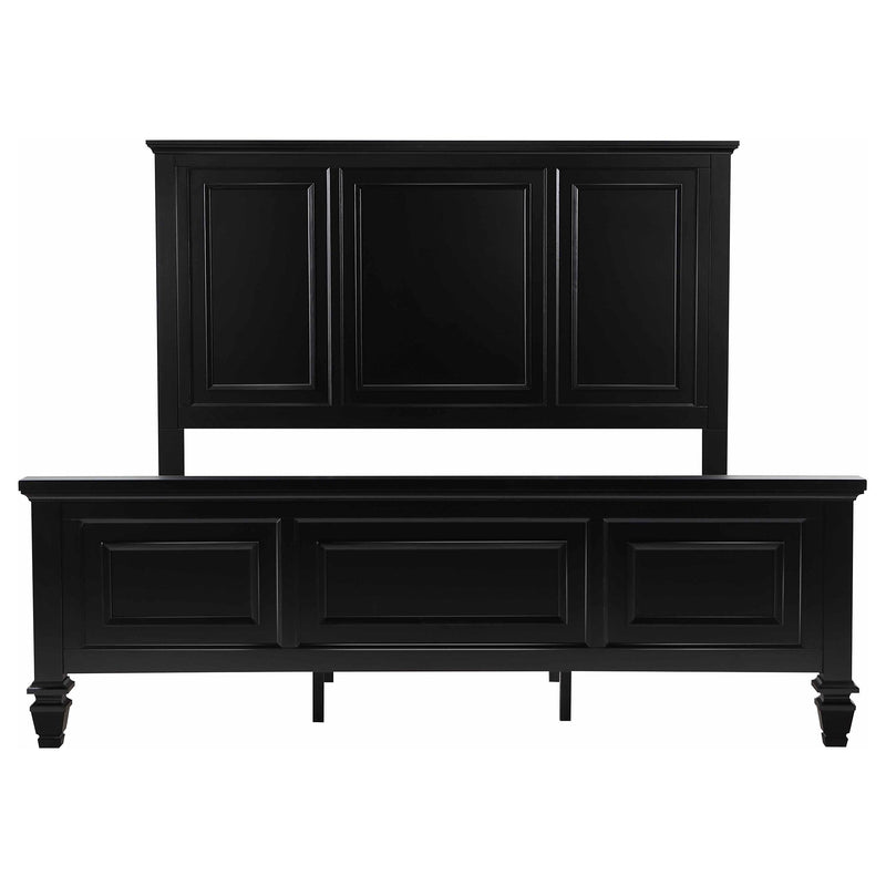 Sandy Beach 63-inch Wood Panel Bed Black