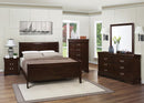 Louis Philippe 4-Piece Full Panel Bedroom Set with High Headboard