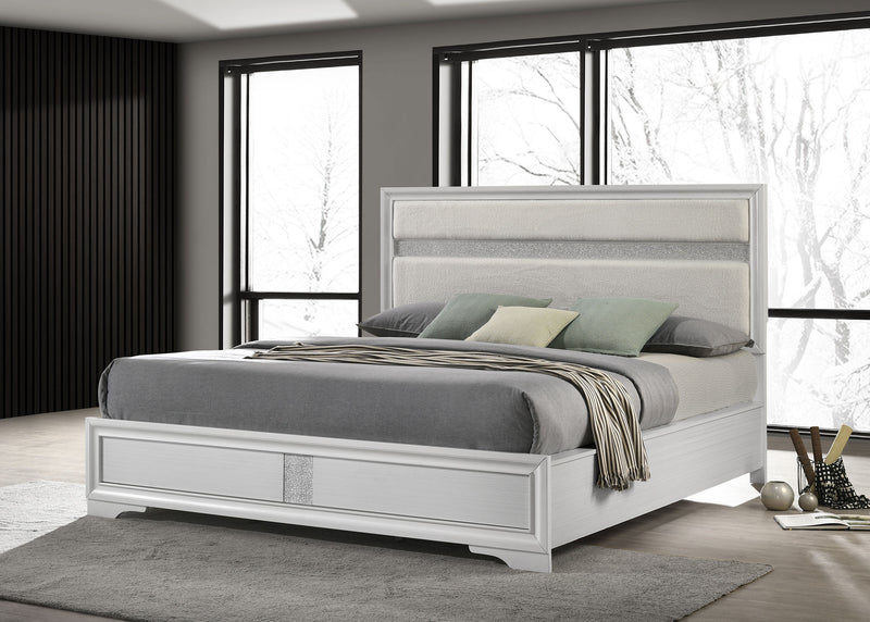 Miranda California King, E.King, Queen, Full, & Twin Bed Black & White
