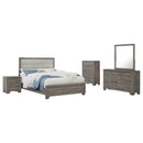 Wright California King Bedroom Set Brown Oak