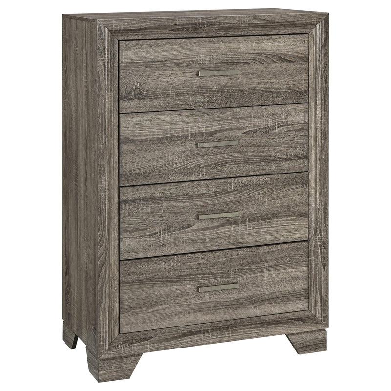 Wright California King Bedroom Set Brown Oak