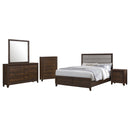 Welsley California King Bedroom Set Walnut
