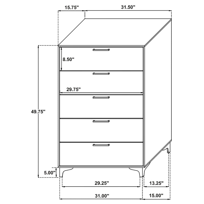 Kendall 5 Pc Eastren King Bedroom Set
