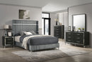 Lucia 4 & 5 Piece Bedroom Set King & Queen Beige & Grey
