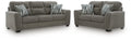 Olten Living Room Set - Graphite 2-Piece: Sofa/Loveseat