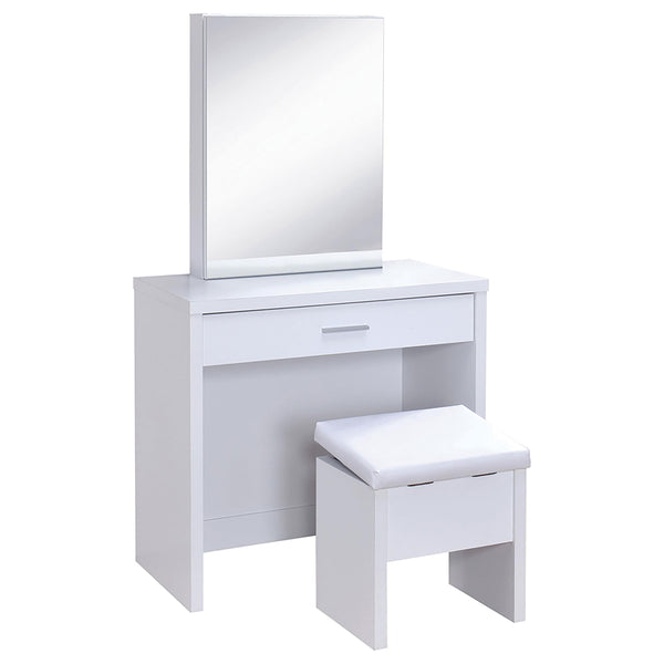Harvey 2-piece Vanity Set with Lift-Top Stool White image