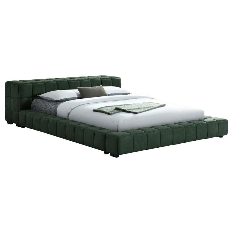Trinity California King, E.king, Queen, & Full Bed Green & Light Taupe