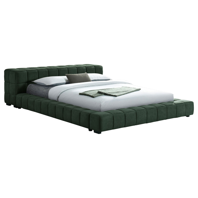 Trinity California King, E.king, Queen, & Full Bed Green & Light Taupe