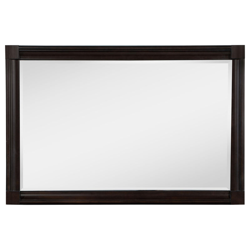 Devon Bedroom Set Wine Red and Dark Oak