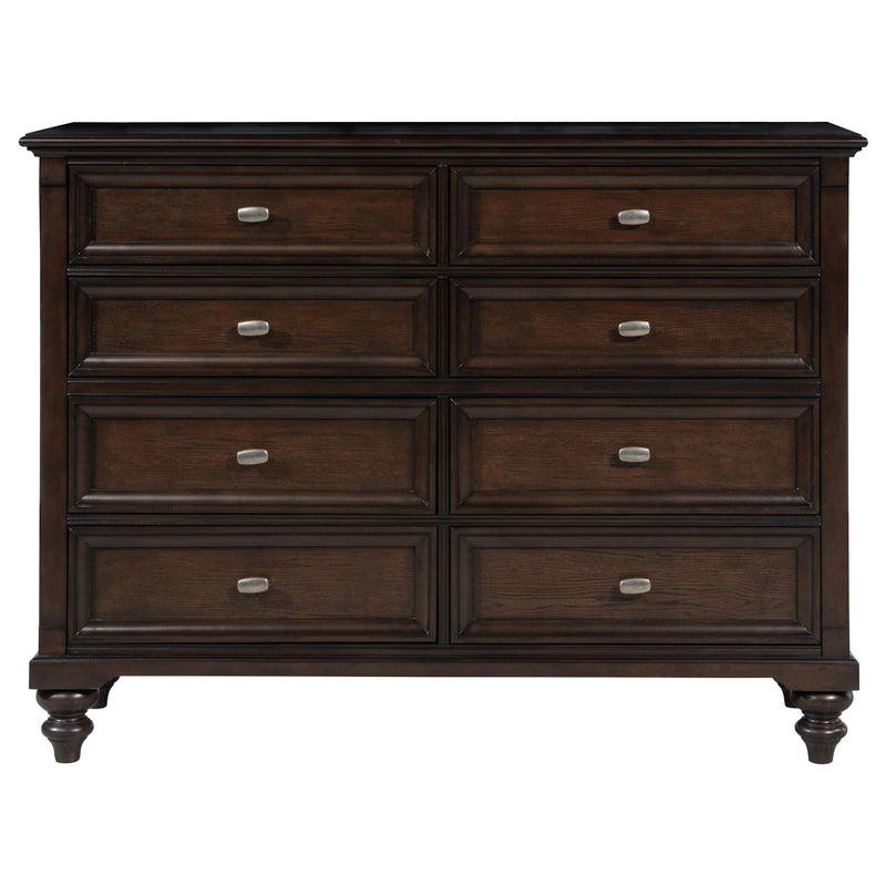 Devon Bedroom Set Wine Red and Dark Oak