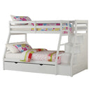 Bunk Bed (T/F) w/Trundle (Full) & Storage