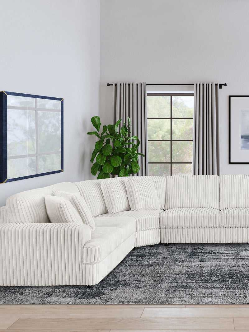 Emberson Upholstered Wedge Ivory
