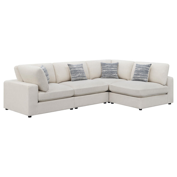 Serene 4-piece Upholstered Modular Sectional Beige image