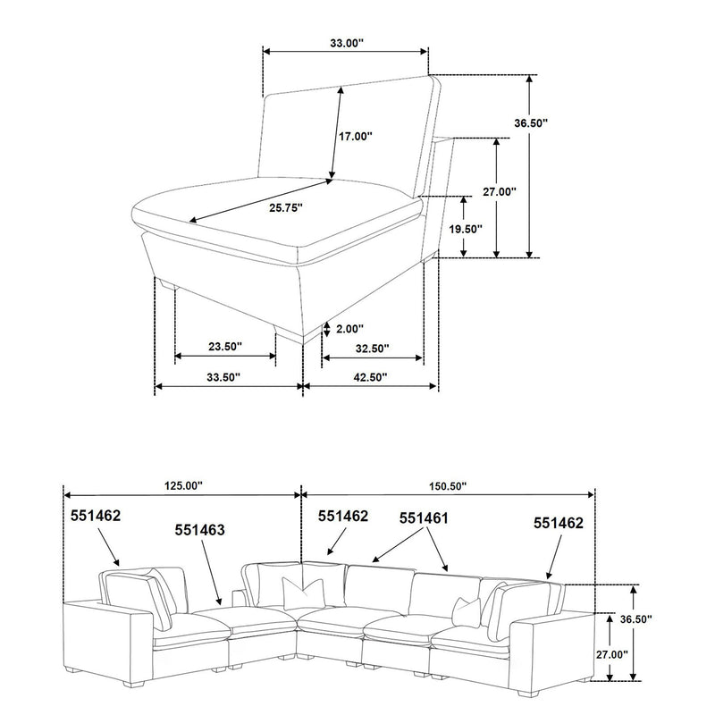 Lakeview Upholstered Modular Sectional