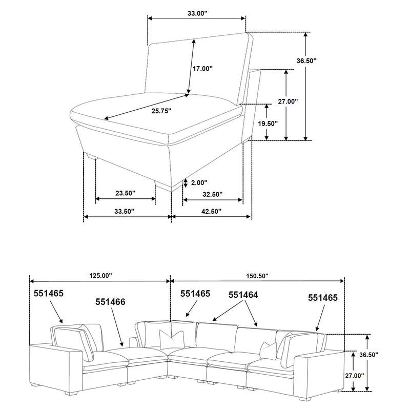 Lakeview Upholstered Modular Sectional