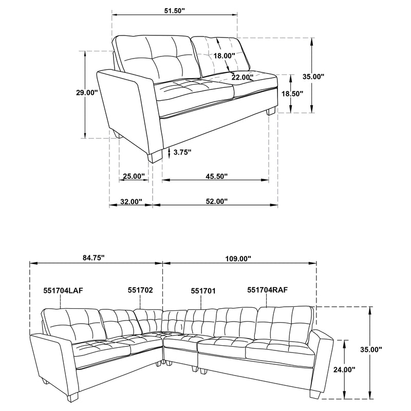 Georgina Modular Sectionals Upholstered