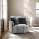 Hoople Channel Tufted Swivel Chair