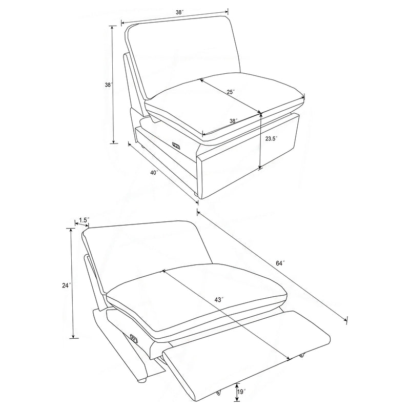 Collins Reclining Sectional Chair & Corner Chair