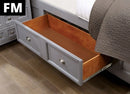 CASTILE Cal.King, E.King, Full, Queen, & Twin Bed, White, Pink, & Grey