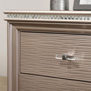 ALLIE Night Stand Beige & Rose Gold