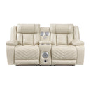 Huron-Power Double Reclining Love Seat with Center Console, Wireless Speakers, LED and Charging Ports image