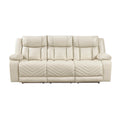 Huron-Power Double Reclining Sofa with Center Drop-Down Cup Holders, Wireless Charger, Magazine Bag, LED and Charging Ports image