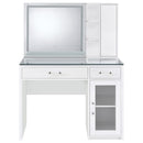 Flora 2-drawer Vanity Set with LED Mirror High Gloss