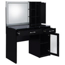 Flora 2-drawer Vanity Set with LED Mirror High Gloss