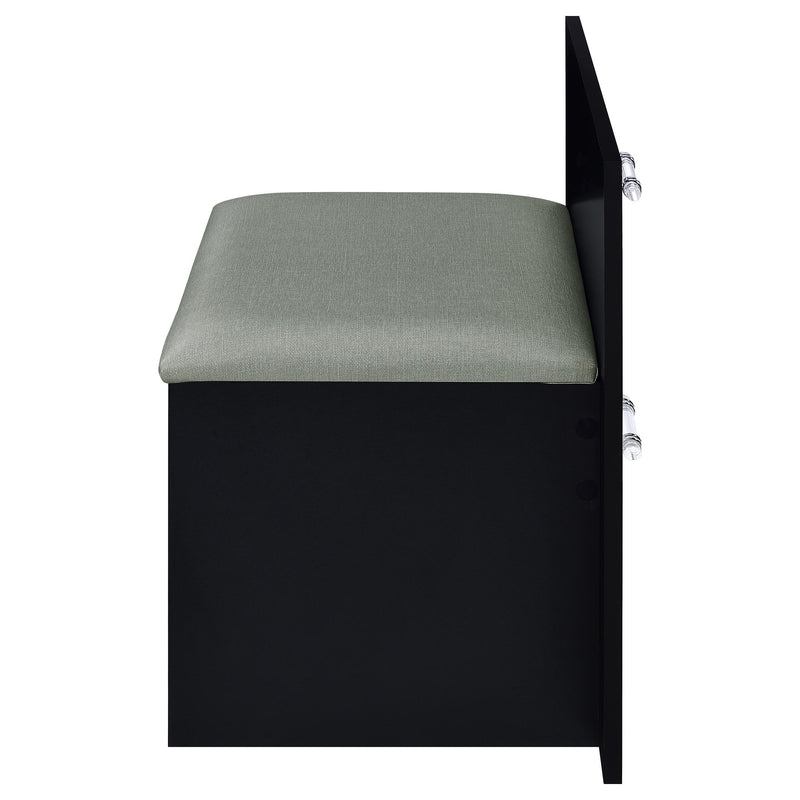 Flora 2-drawer Vanity Set with LED Mirror High Gloss