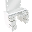 Regina Makeup Vanity Table with LED Mirror and Stool