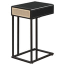 Amherst 1-drawer Radio Weave Cane Metal Side Table