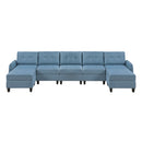 Garren-(7)7-Piece Sectional with Storage and Two Ottomans image