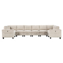 Walterboro-(8)8-Piece Sectional with Storage, Storage Pouches and Charging Ports image
