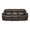 Marille Double Reclining Sofa in Brown