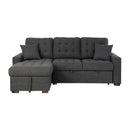 McCafferty-(2)2-Piece Sectional with Pull-out Bed and Left Chaise with Hidden Storage image