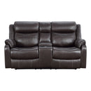 9990DB-2 - Double Lay Flat Reclining Love Seat with Center Console