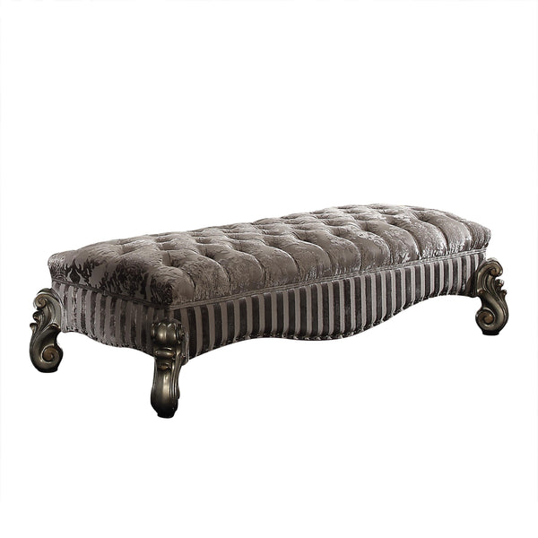 Versailles Fabric & Antique Platinum Bench image